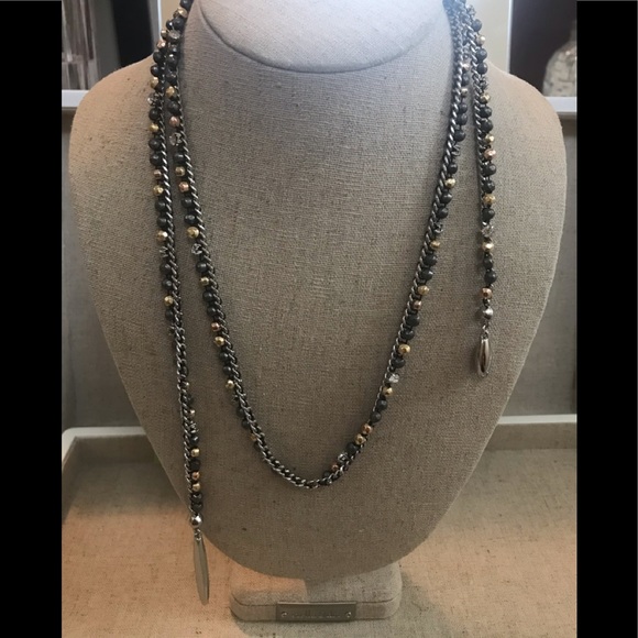 Zoe lariat necklace or bracelet. Mixed metal - Picture 6 of 16